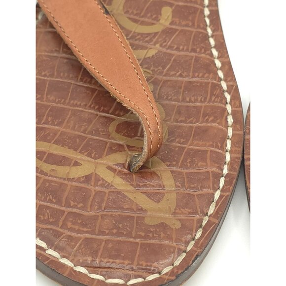 Sam Edelman Women's Leather Thong Sandals Set Of 3 - Black Brown & Gold - Picture 14 of 16